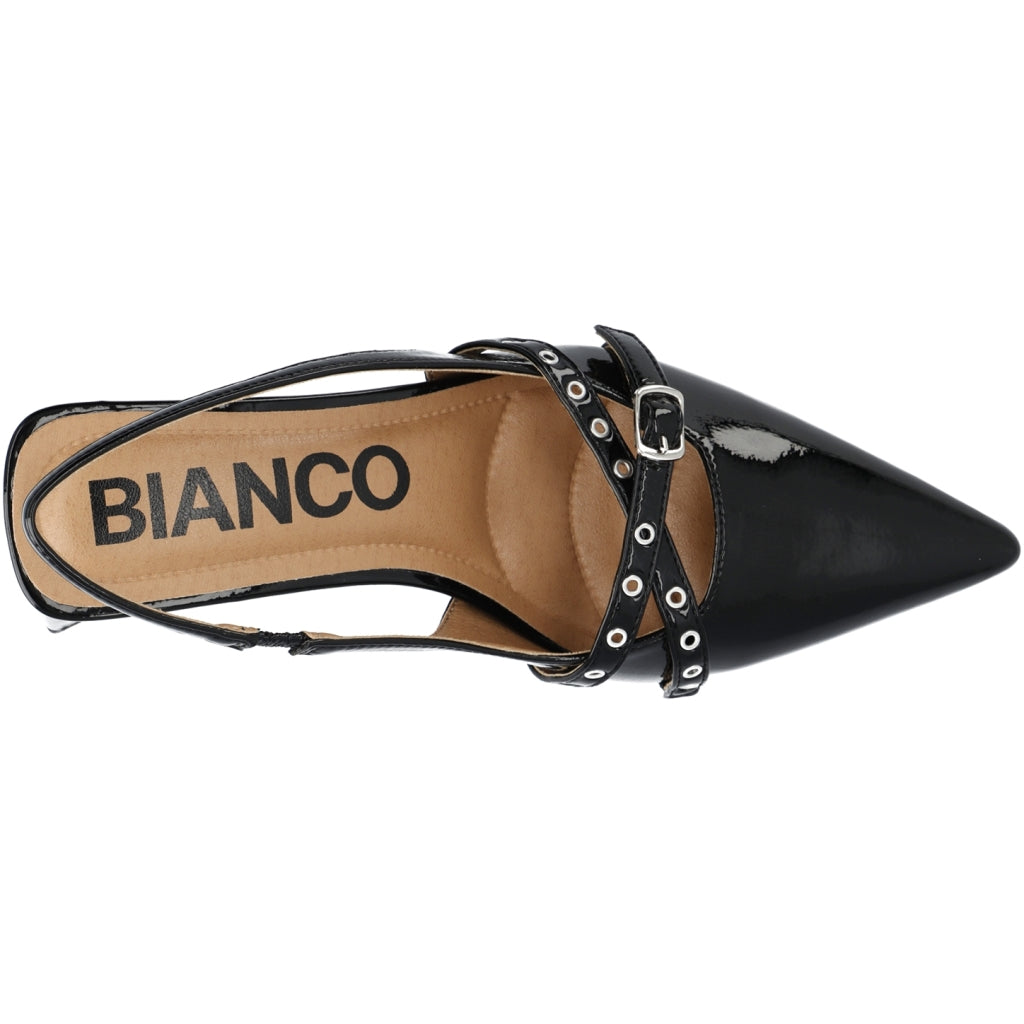 WHITE - BIAMARALYN Buckle Slingback Faux Leather