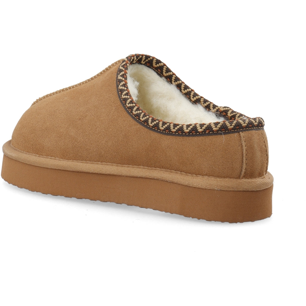 WHITE - BIASNOW Flatform Binded Slip In Shoe Suede