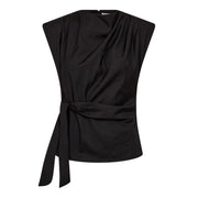 CO'COUTURE - SAGACC PLEAT TOP MID GREY