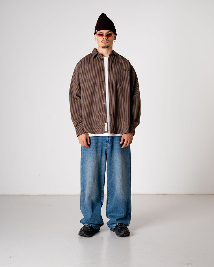 WOODBIRD - WBJONJ STRIPE SHIRT