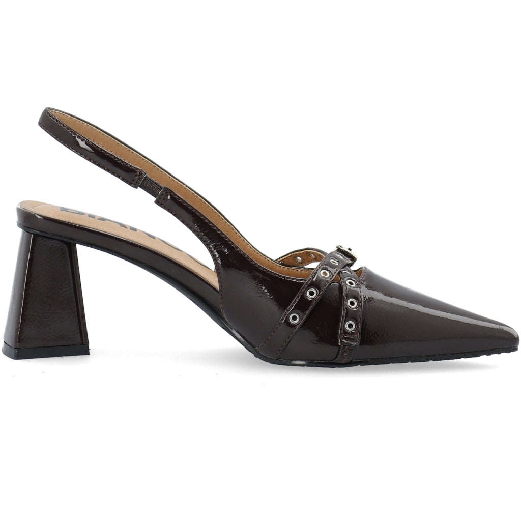 WHITE - BIAMARALYN Buckle Slingback Faux Leather