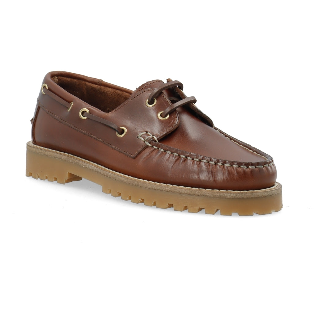 WHITE - BIACAPRI Boat Shoe Pull Up Leather