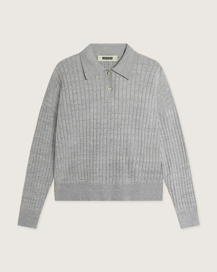 WOODBIRD - mouls knitted polo