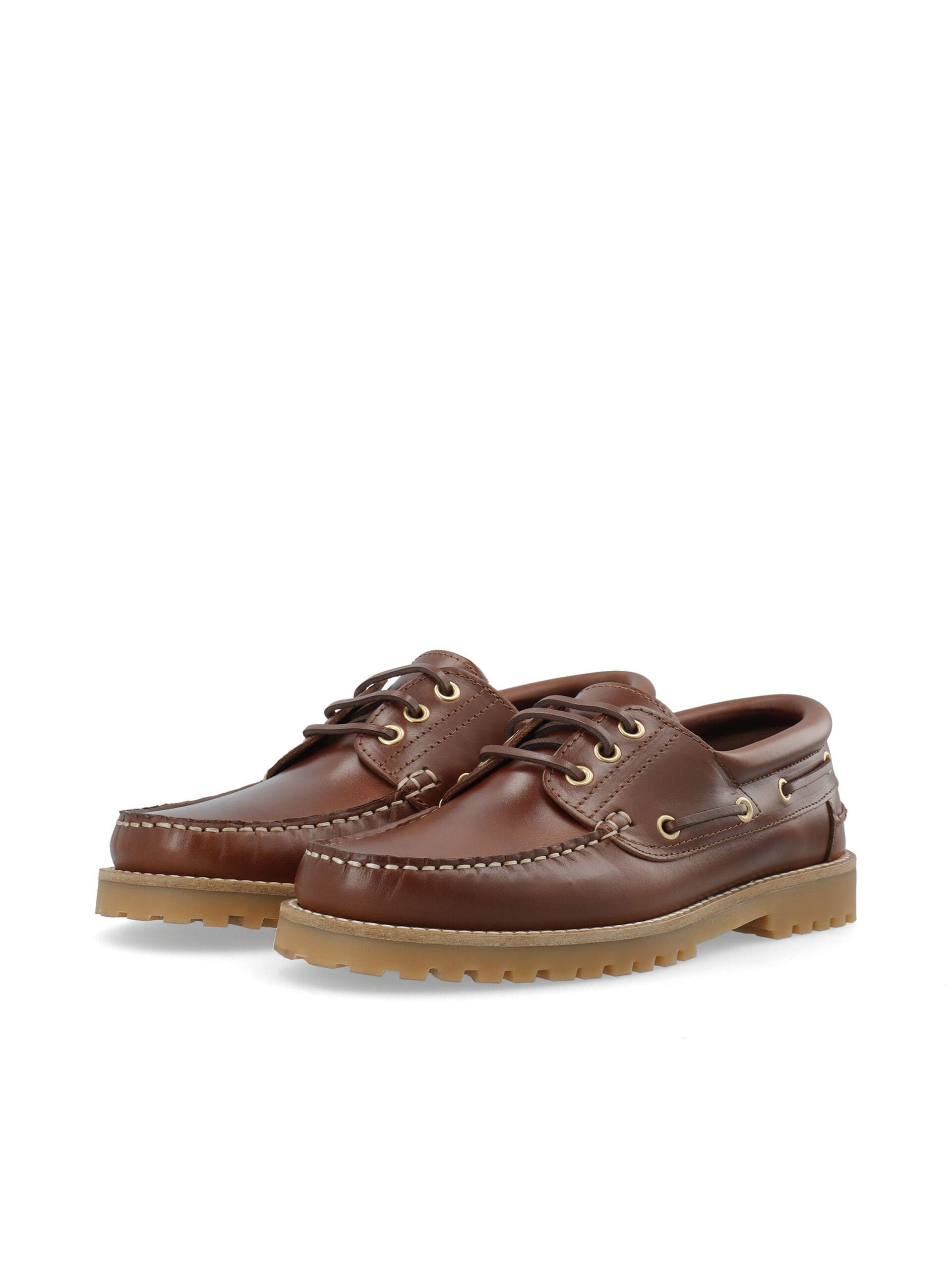 WHITE - BIAGREG Boat Shoe Pull Up Leather 2.0