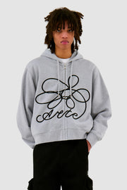 ARTE - FLOWER LOGO ZIP HOODIE