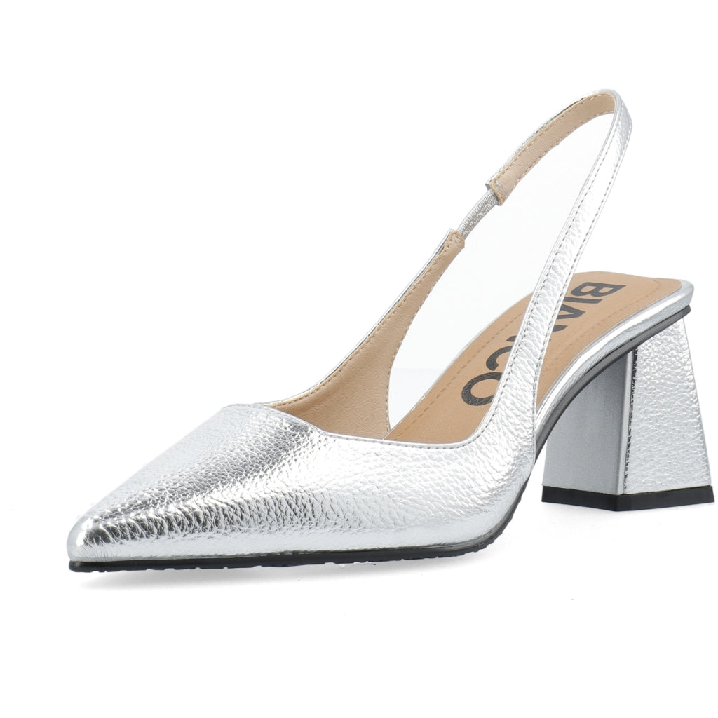 WHITE - BIAMARALYN Slingback Metallic