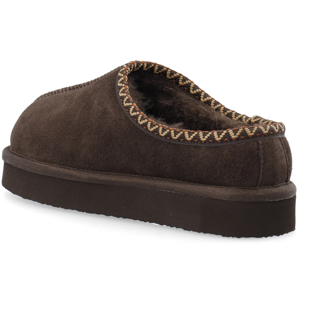 WHITE - BIASNOW Flatform Binded Slip In Shoe Suede