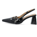 WHITE - BIAMARALYN Buckle Slingback Faux Leather