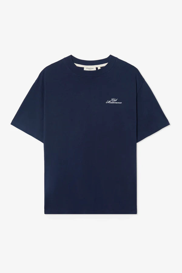 POMPEII - T-SHIRT CLUB MEDITERRANEA NAVY BOXY TEE