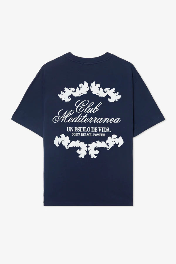 POMPEII - T-SHIRT CLUB MEDITERRANEA NAVY BOXY TEE