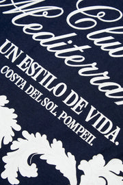 POMPEII - T-SHIRT CLUB MEDITERRANEA NAVY BOXY TEE
