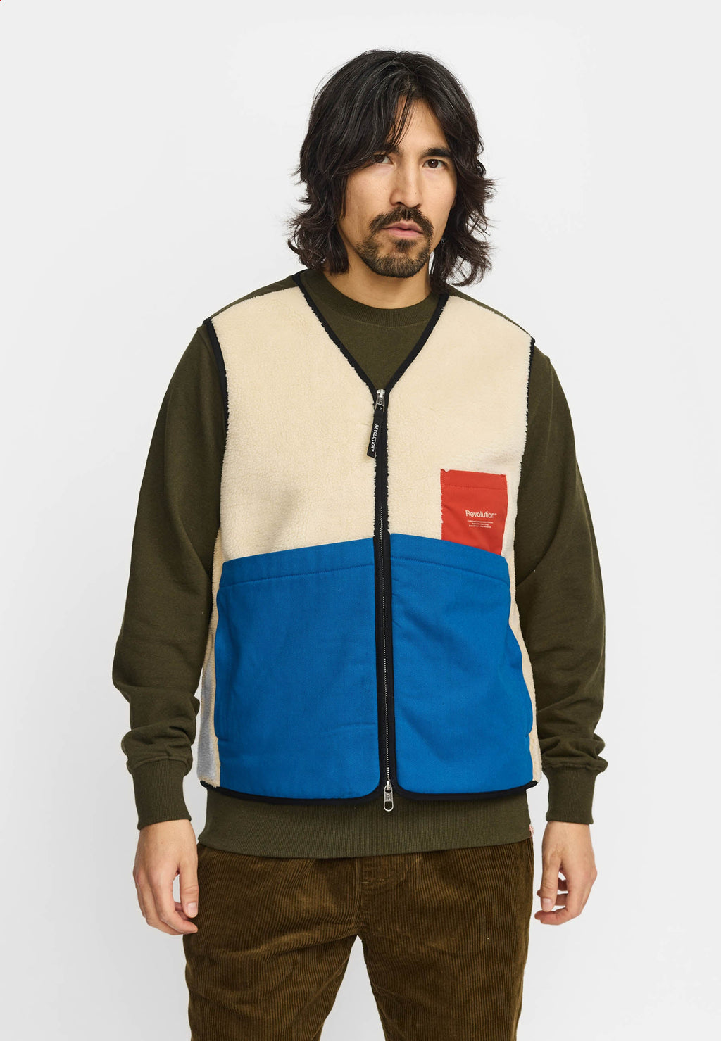 REVOLUTION - Blocked Teddy Vest