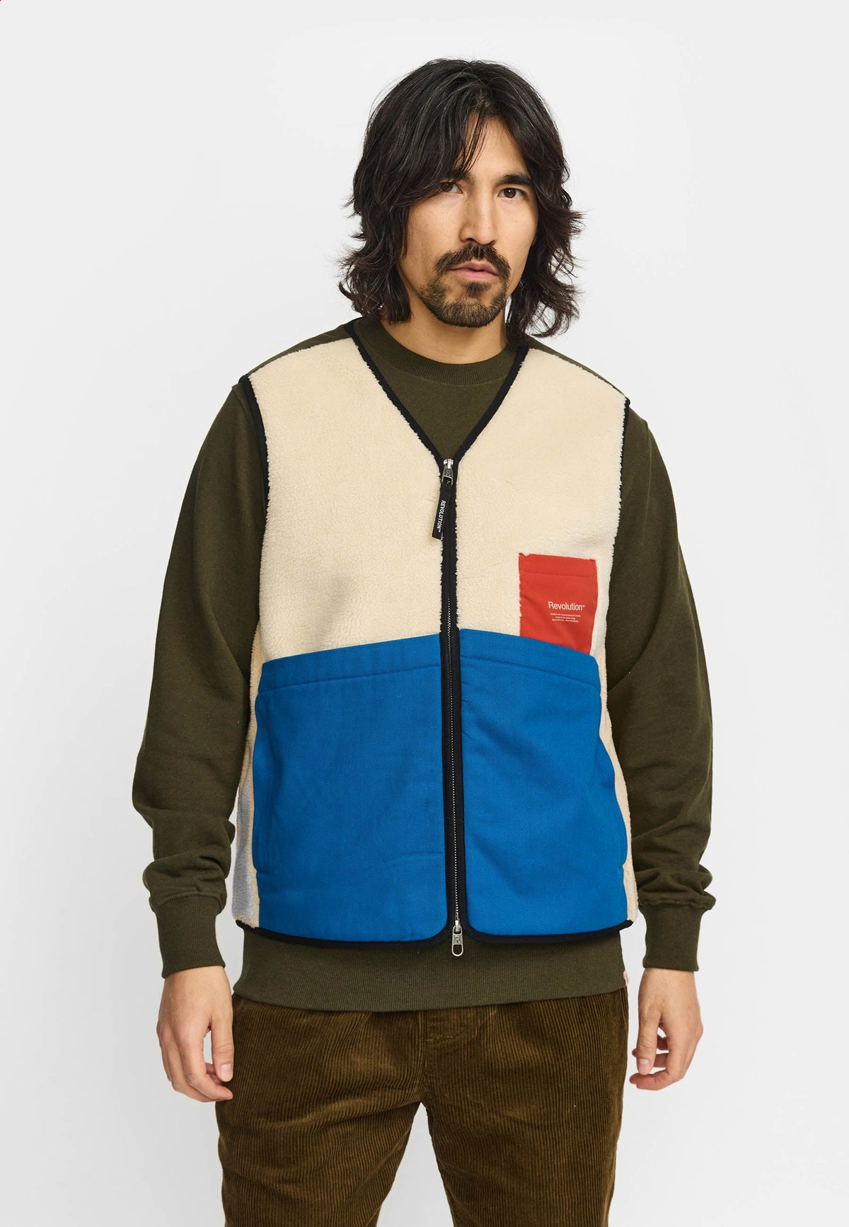 REVOLUTION - Blocked Teddy Vest