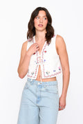 24 COLOURS - Embroidered Vest