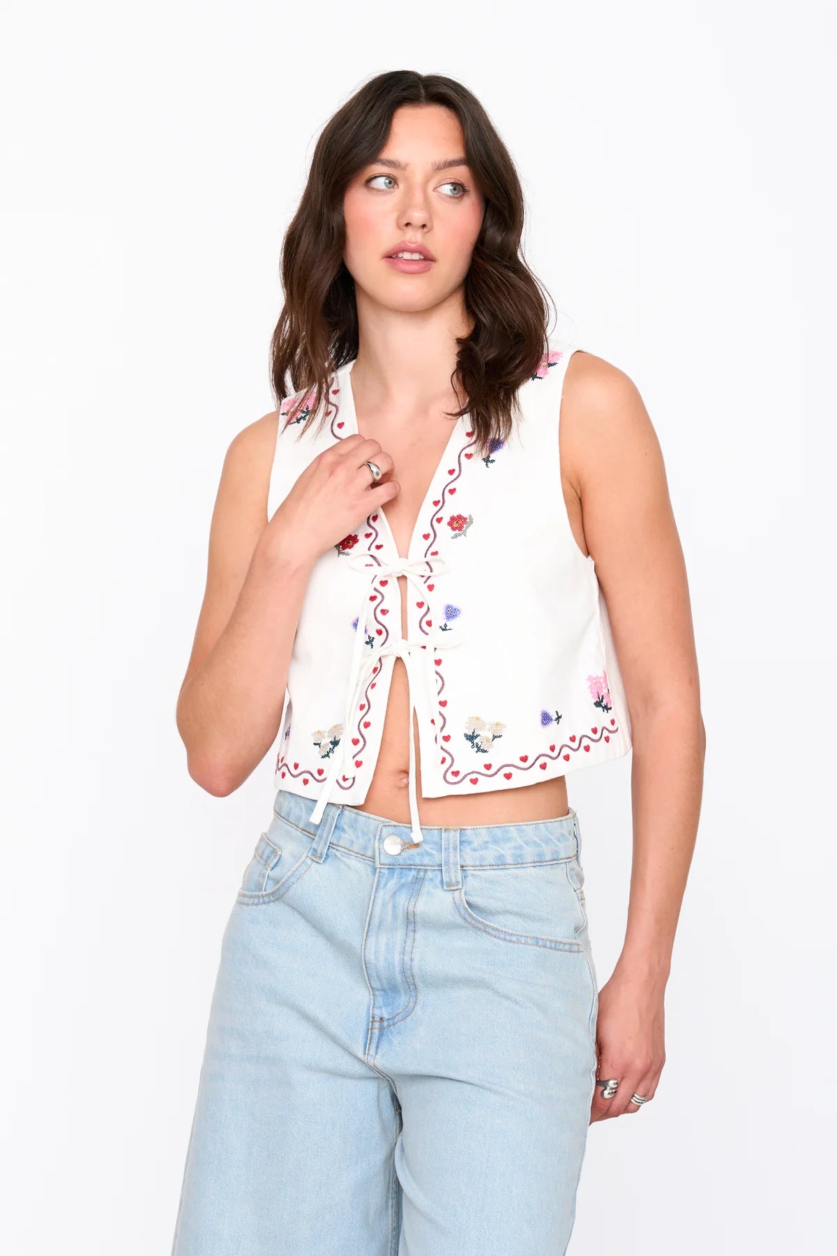 24 COLOURS - Embroidered Vest