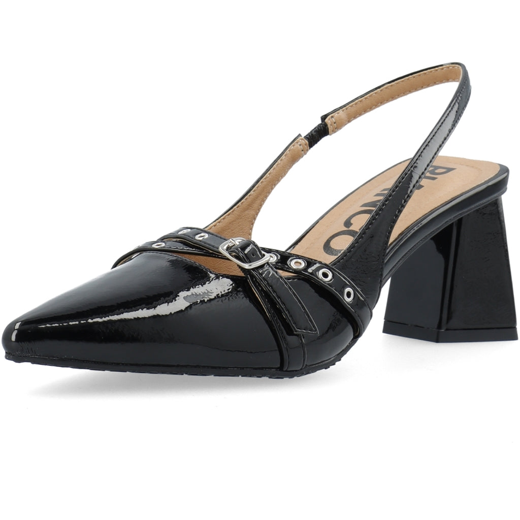 WHITE - BIAMARALYN Buckle Slingback Faux Leather