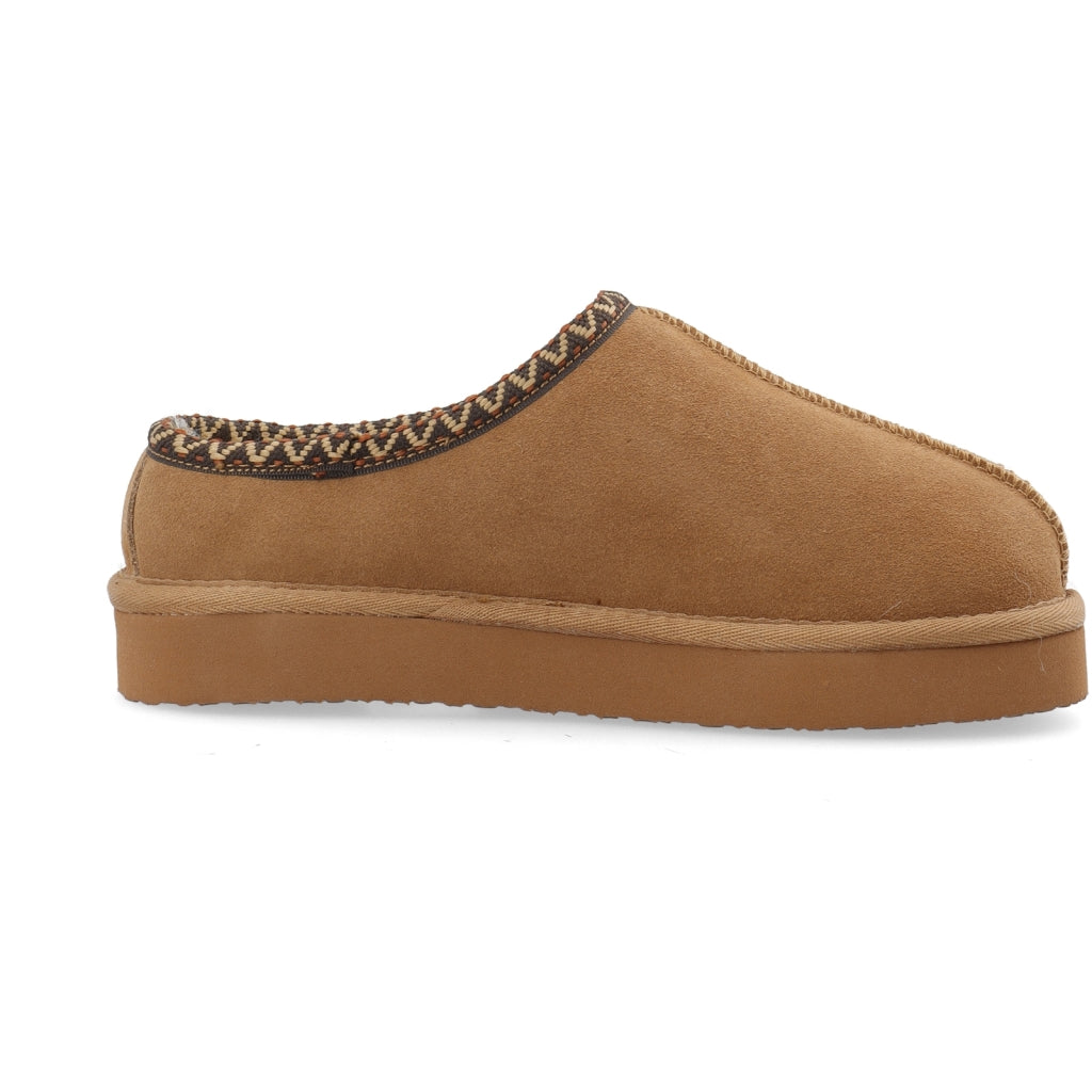 WHITE - BIASNOW Flatform Binded Slip In Shoe Suede