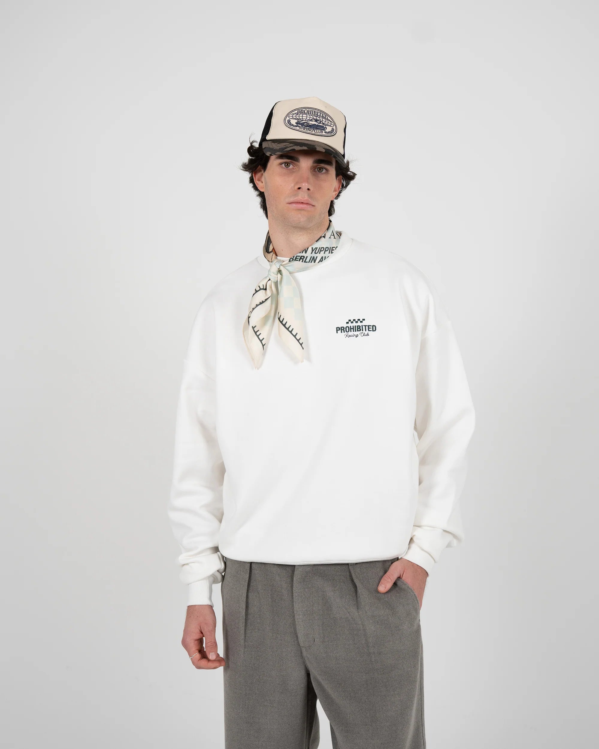PROHIBITED - In A Rush Crew Neck Off-White