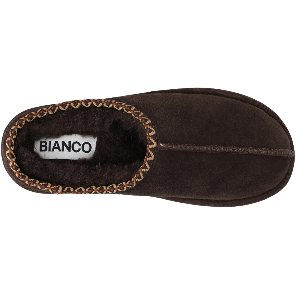 WHITE - BIASNOW Flatform Binded Slip In Shoe Suede