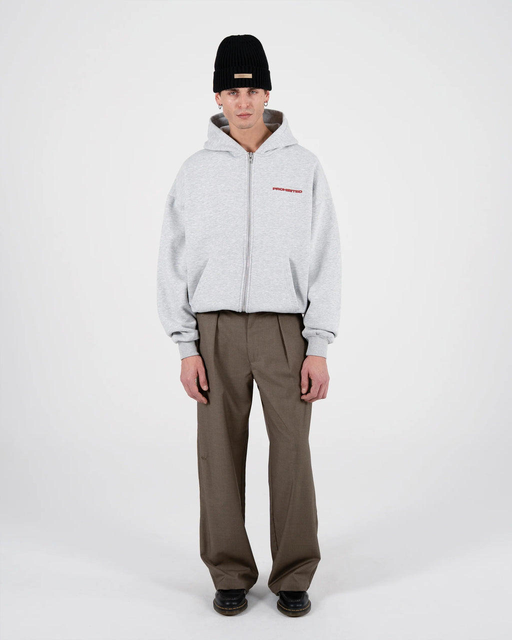 PROHIBITED - 10119 Zip-Hoodie Grey