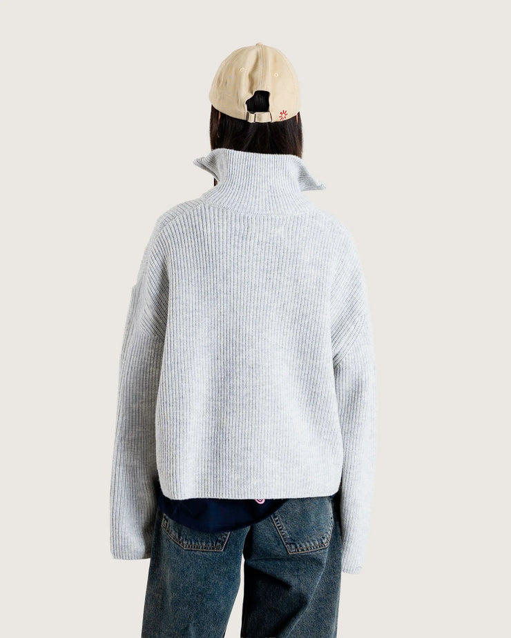 WOODBIRD - fang half zip knit