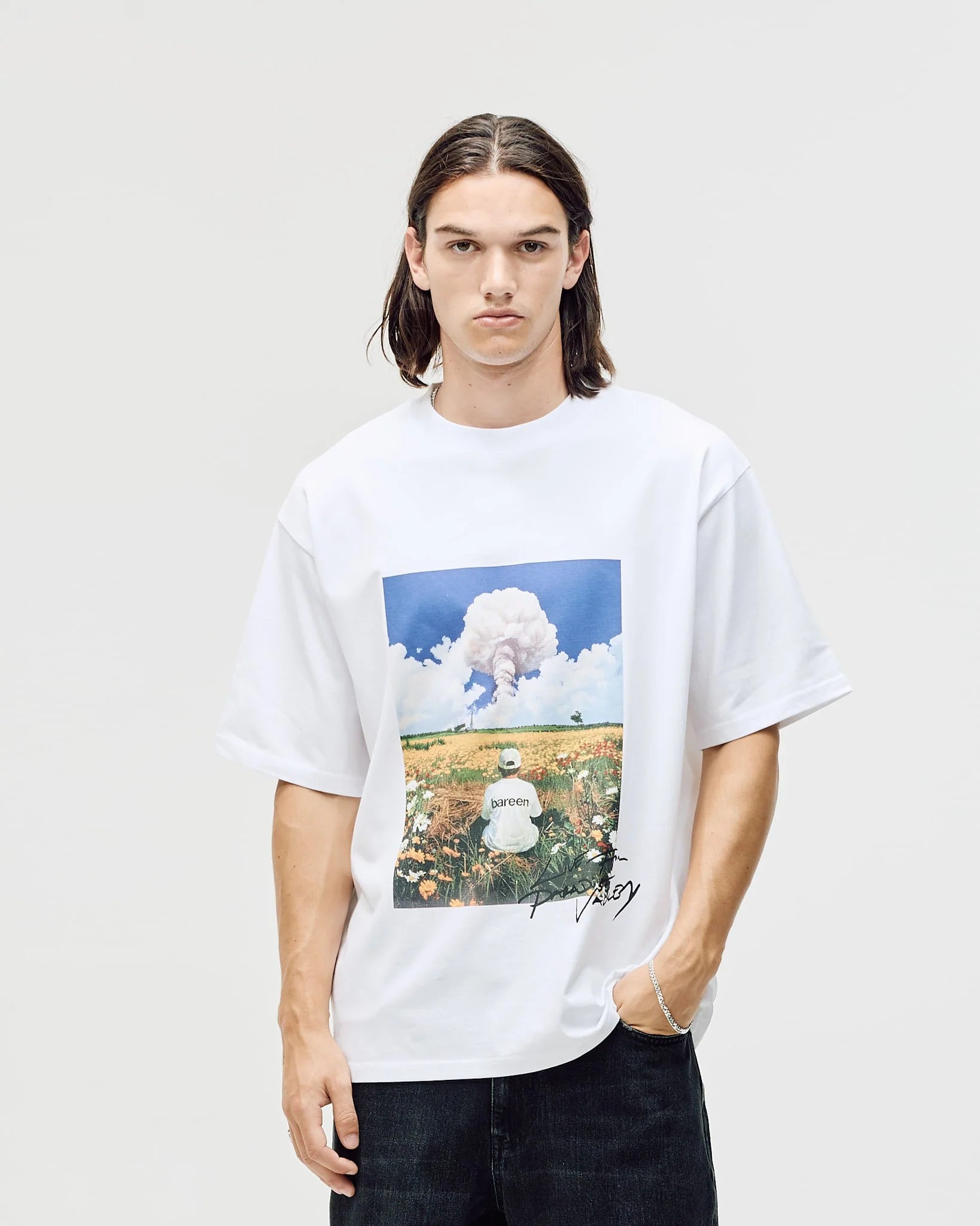 BAREEN - Box Fit T-shirt - Field