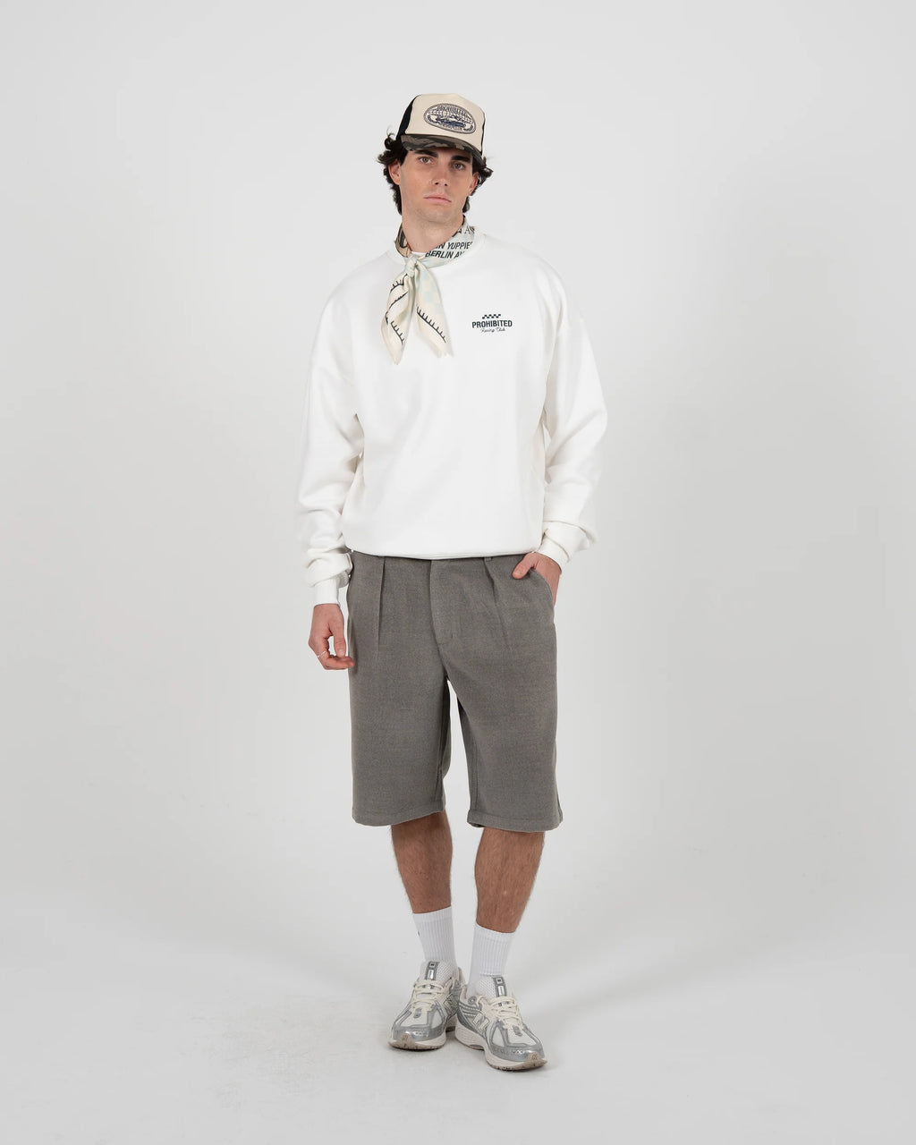 PROHIBITED - In A Rush Crew Neck Off-White