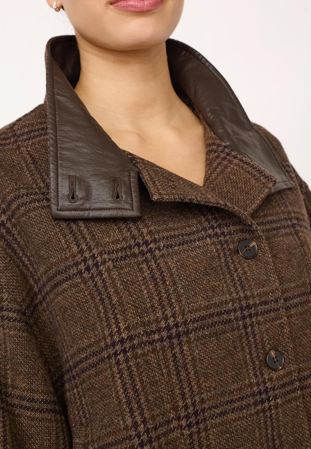 CO COUTURE - OlvaCC Check Balloon Jacket