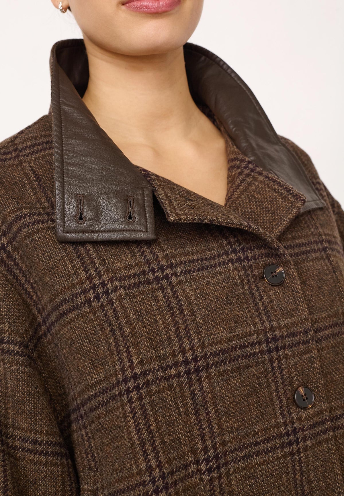 CO COUTURE - OlvaCC Check Balloon Jacket