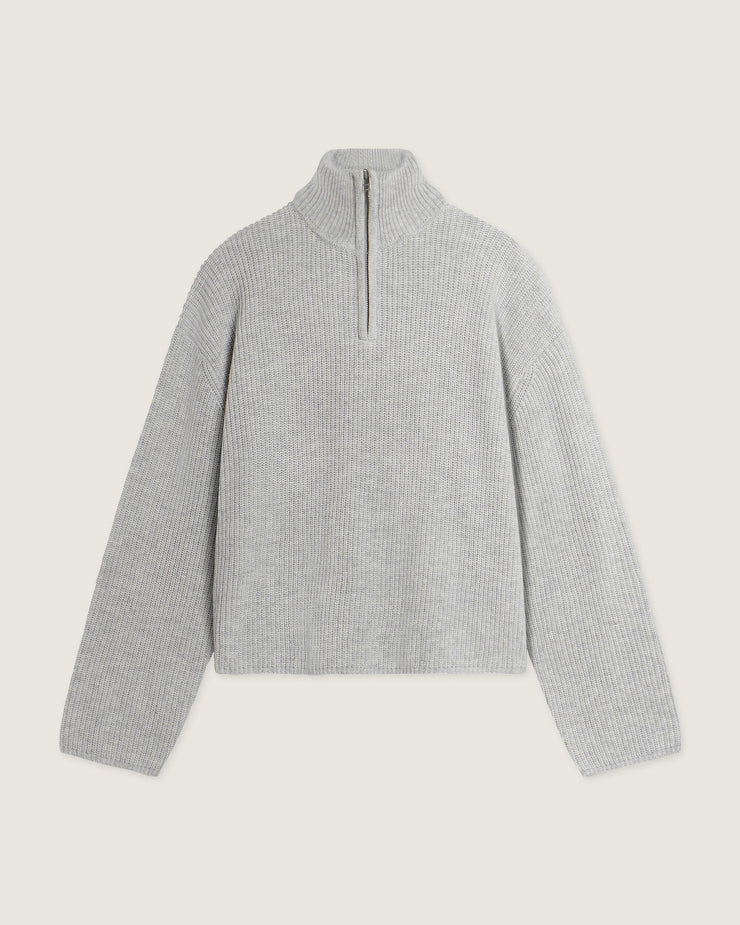 WOODBIRD - fang half zip knit