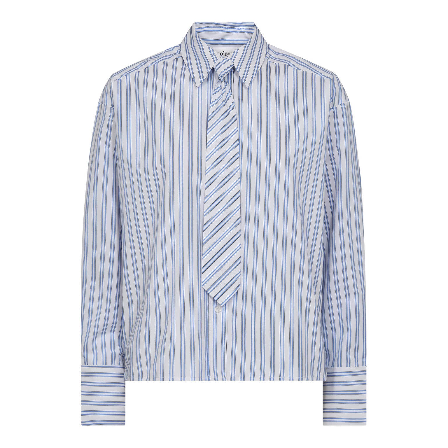 COCOUTURE - devin cc stripe tie shirt