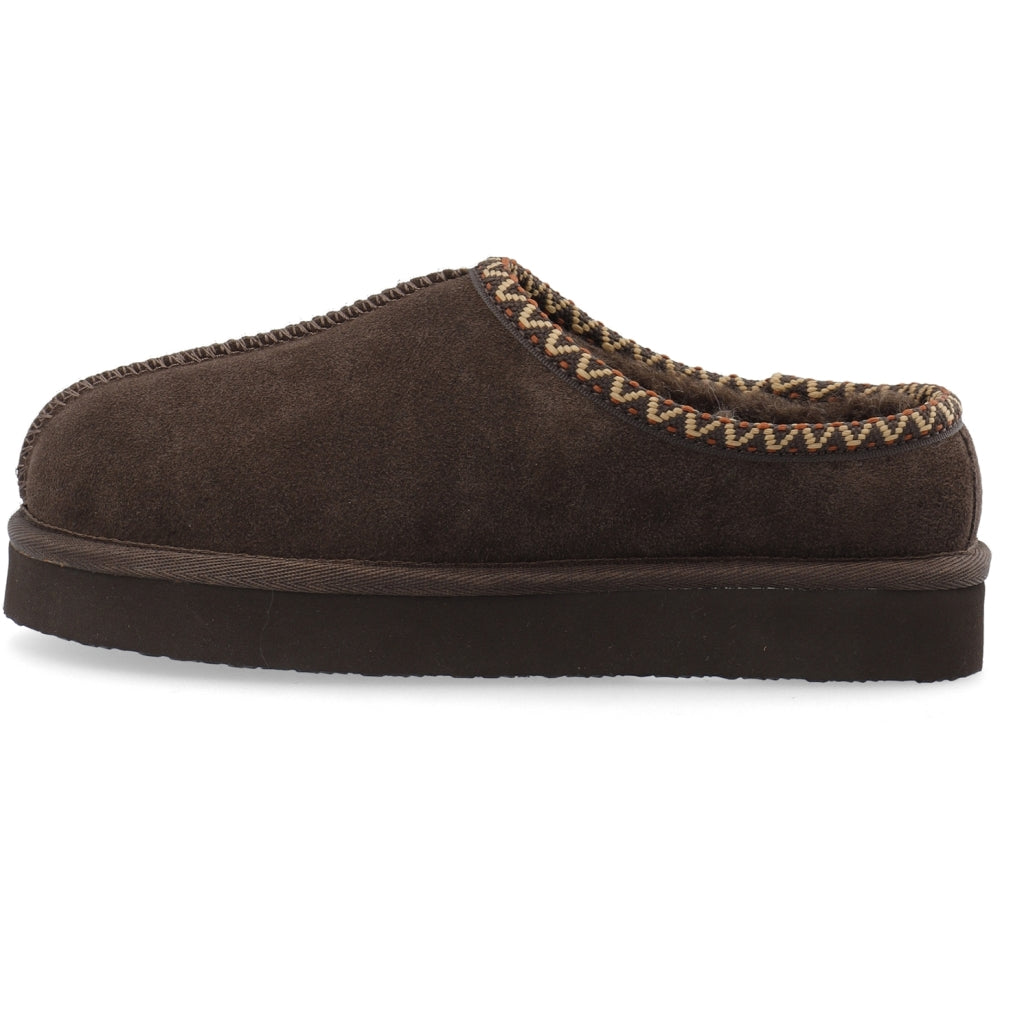 WHITE - BIASNOW Flatform Binded Slip In Shoe Suede