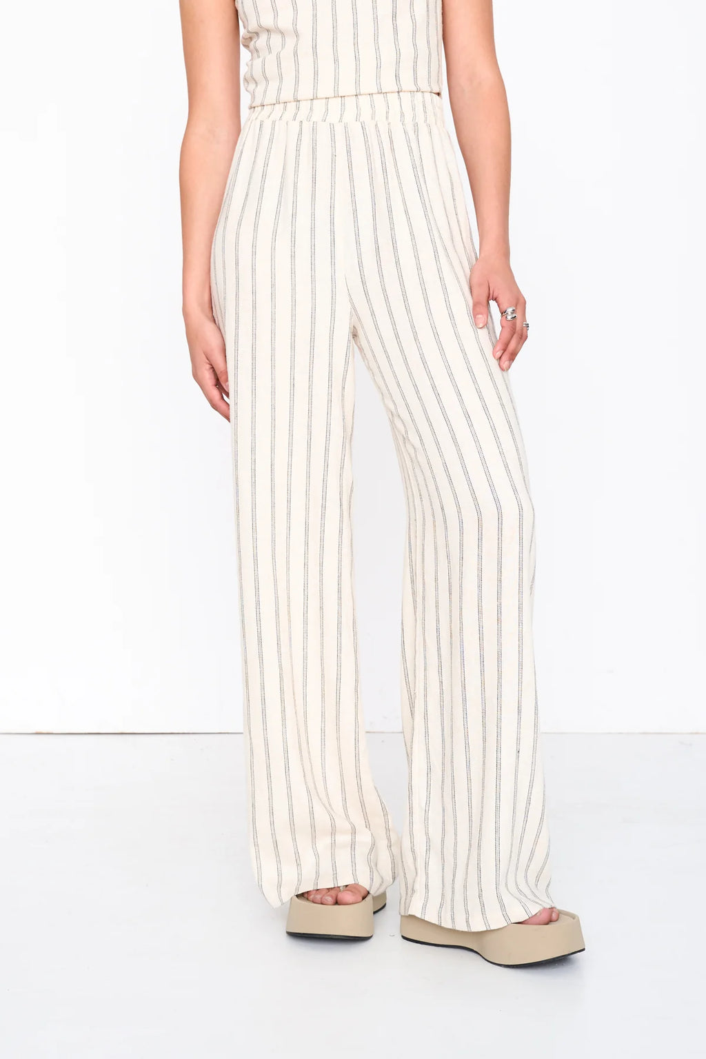 24 COLOURS - Viscose-linen blend trousers