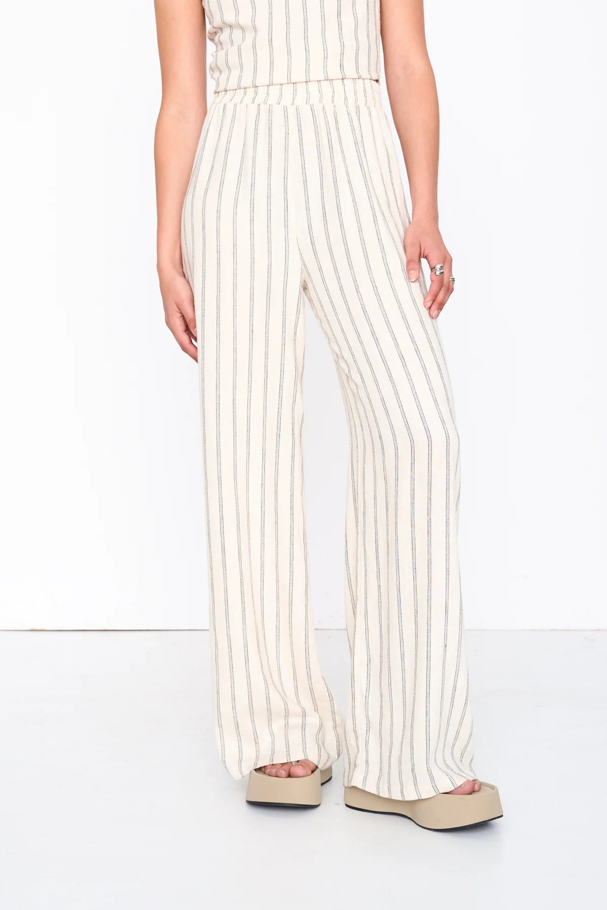 24 COLOURS - Viscose-linen blend trousers