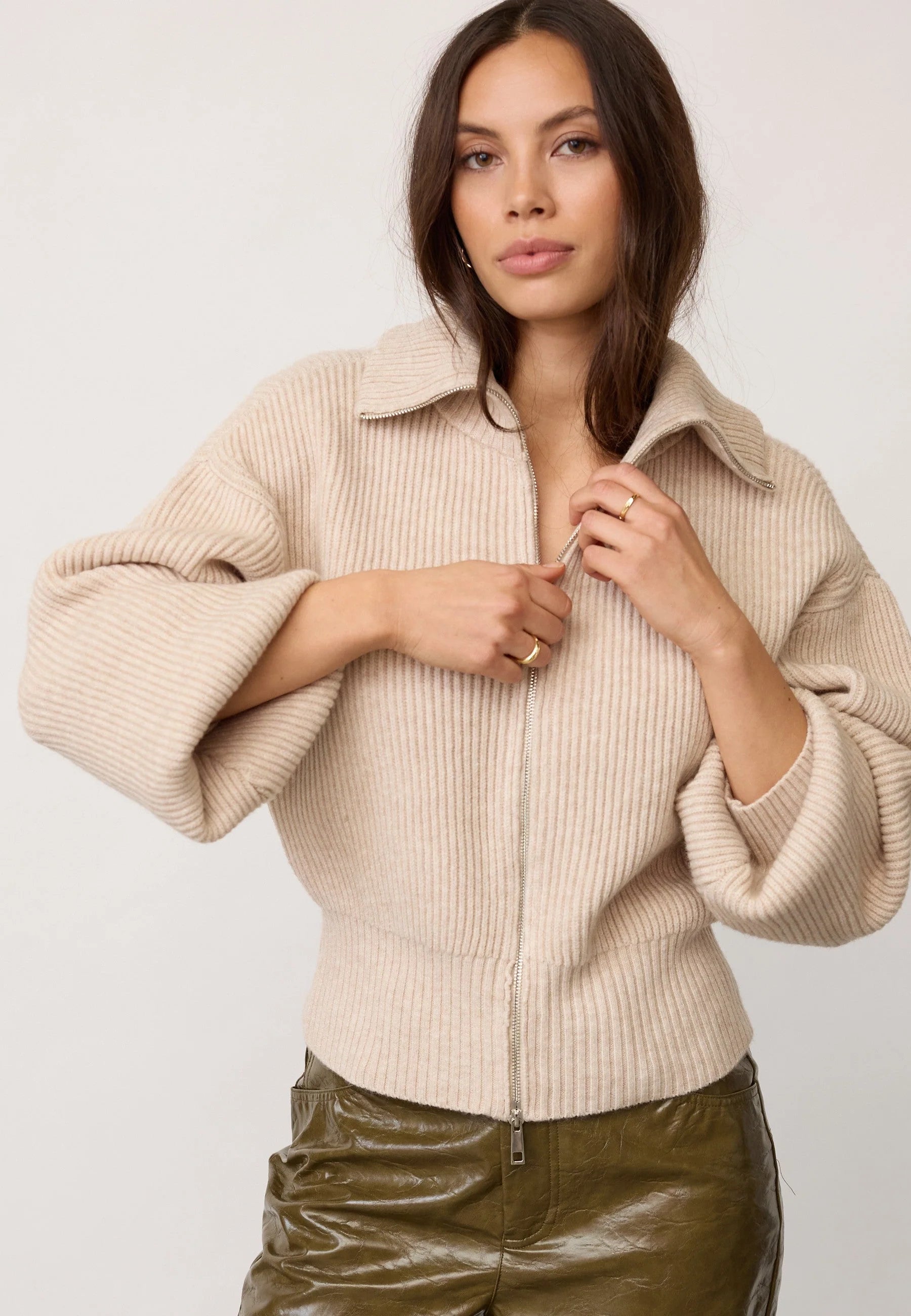 CO' COUTURE - RowCC Zip Knit Cardigan
