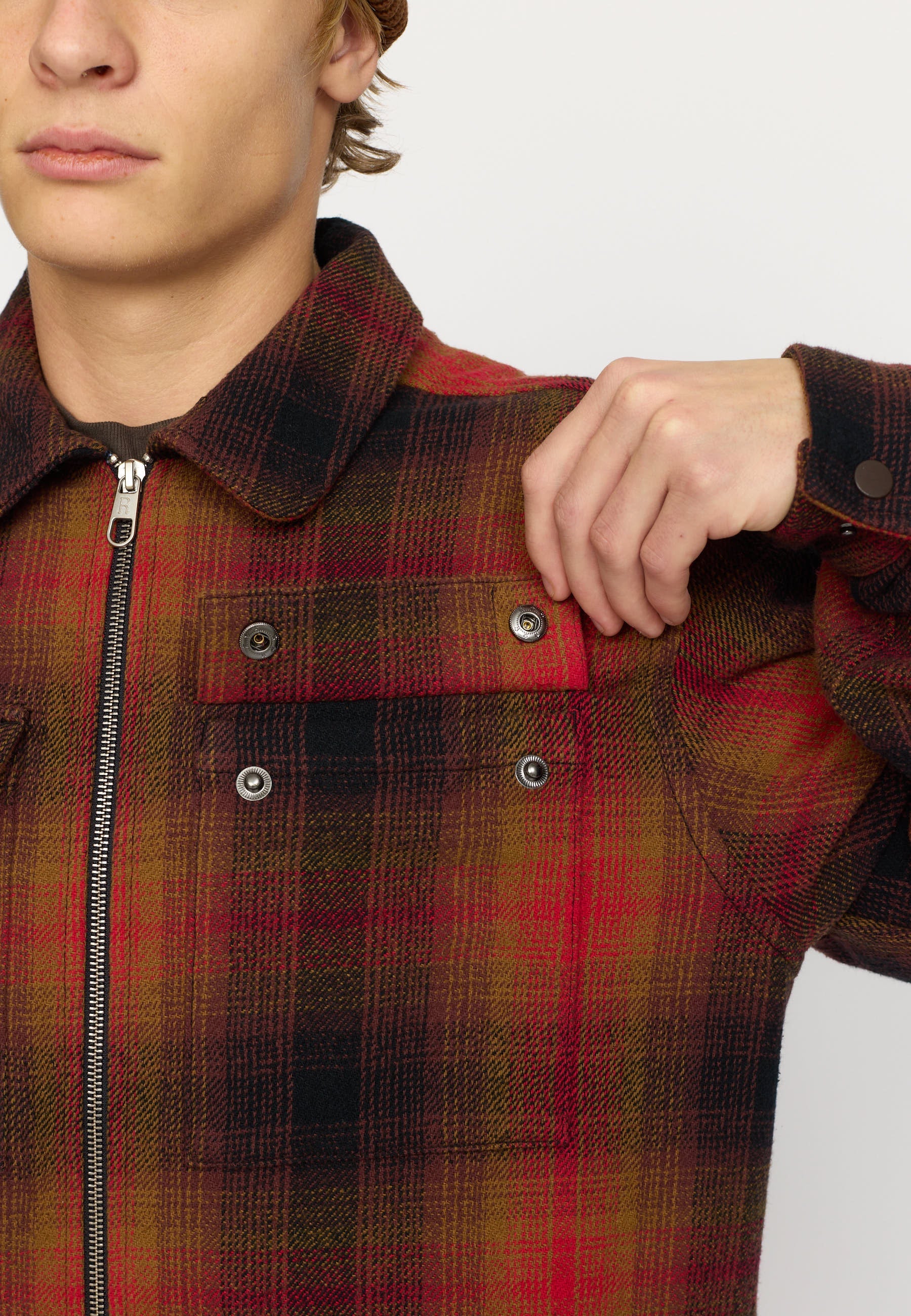 REVOLUTION - Overshirt w. Zipper 3209