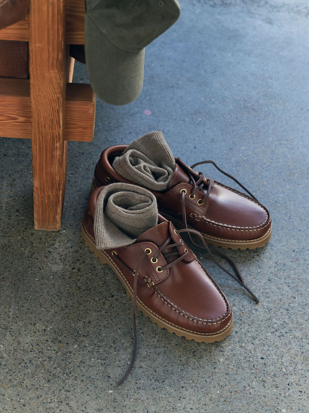 WHITE - BIAGREG Boat Shoe Pull Up Leather 2.0
