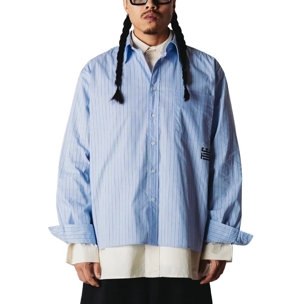 WOODBIRD - WBBUZO WARP STRIPED LOOSE SHIRT MEN WOODBIRD