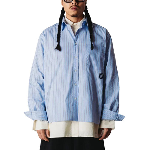 WOODBIRD - WBBUZO WARP STRIPED LOOSE SHIRT MEN WOODBIRD