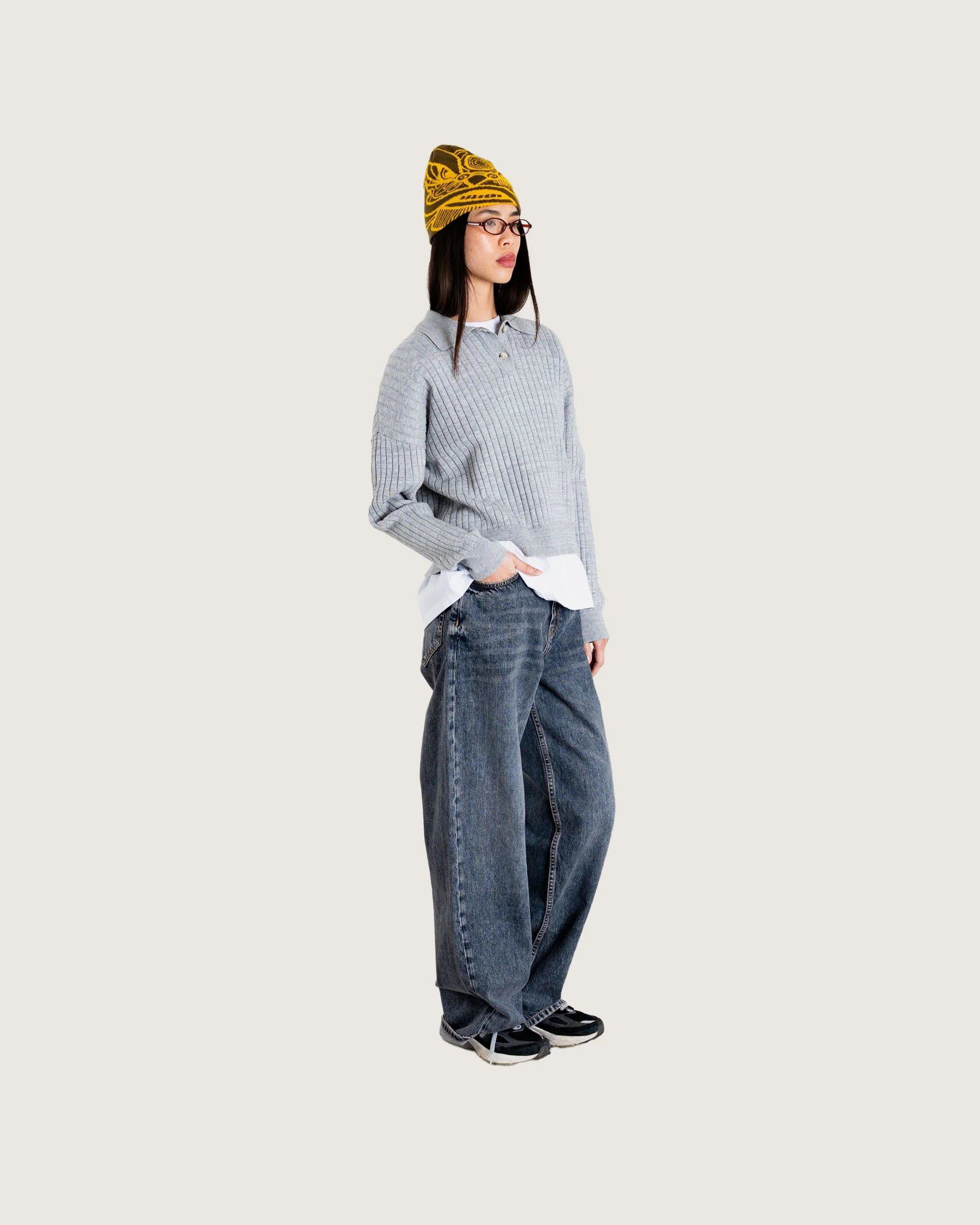 WOODBIRD - mouls knitted polo
