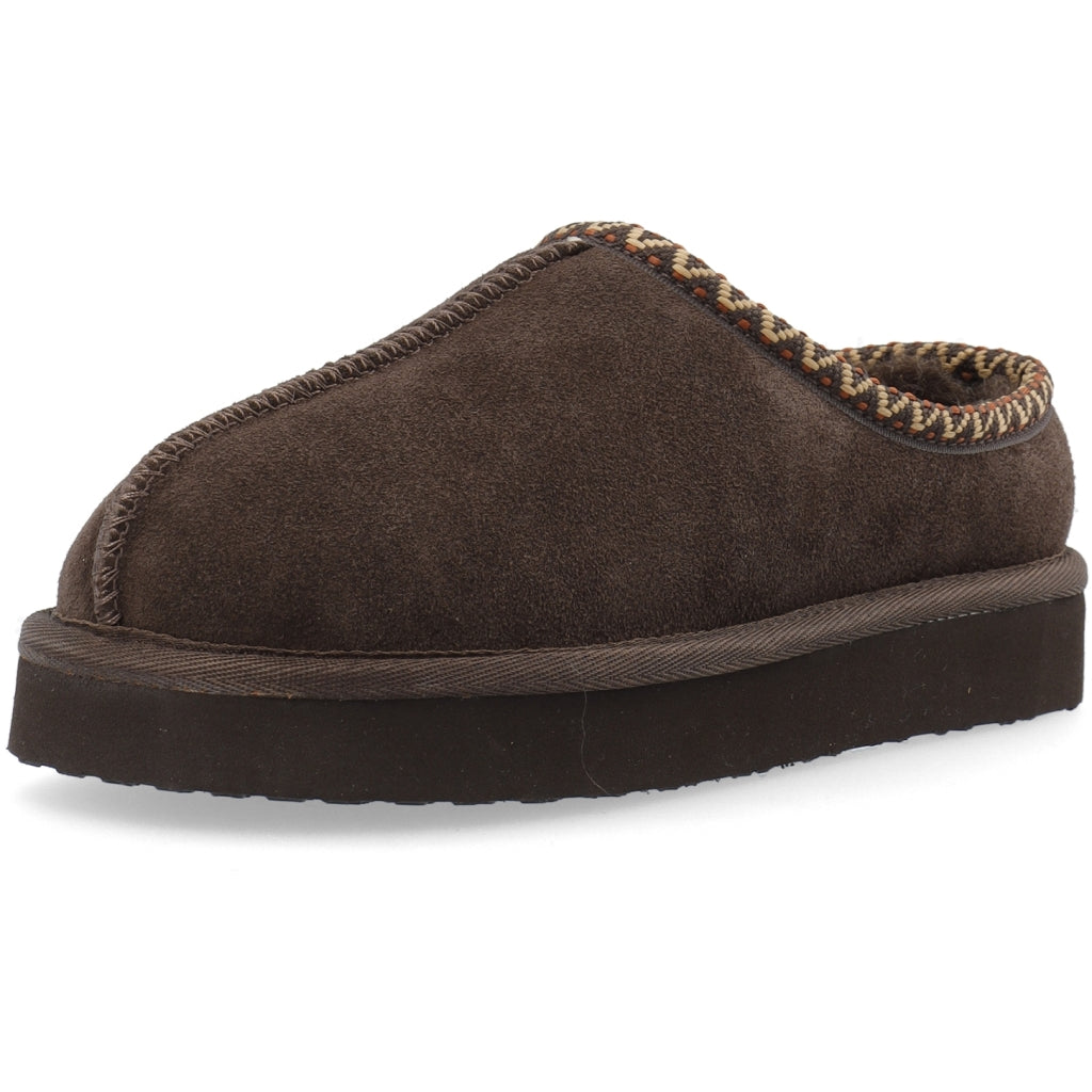 WHITE - BIASNOW Flatform Binded Slip In Shoe Suede