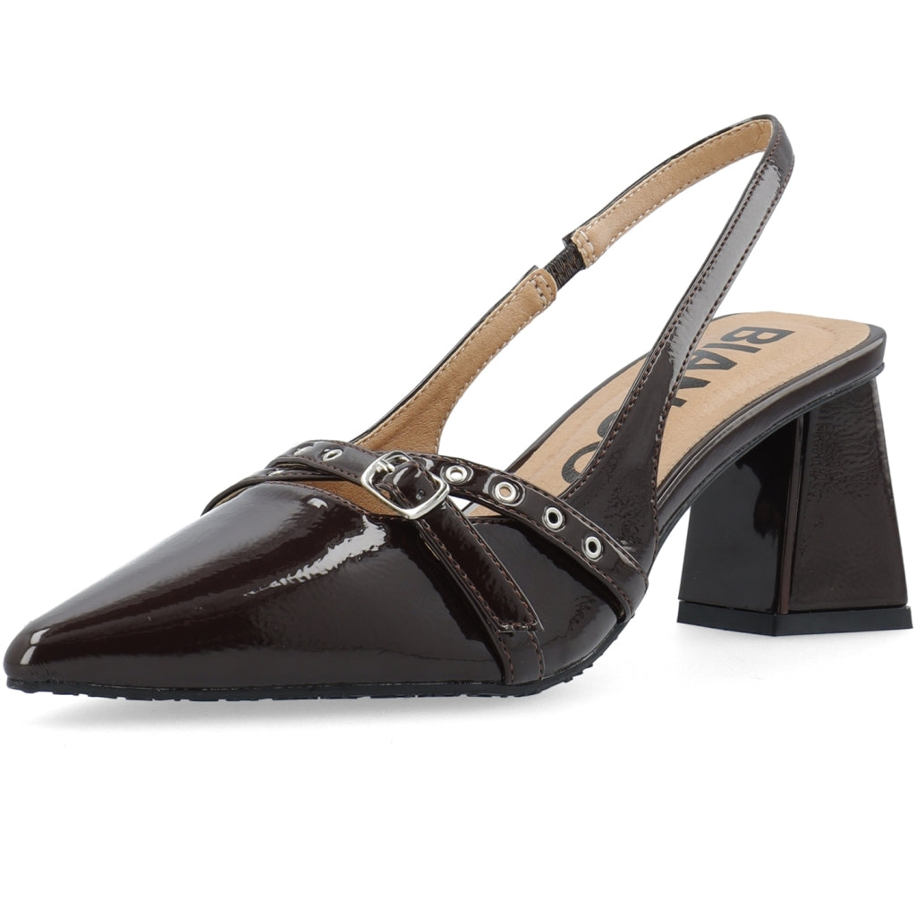 WHITE - BIAMARALYN Buckle Slingback Faux Leather