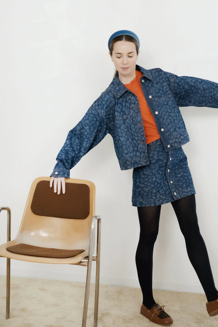 TINY COTTONS - ANIMAL PRINT CROPPED JACKET