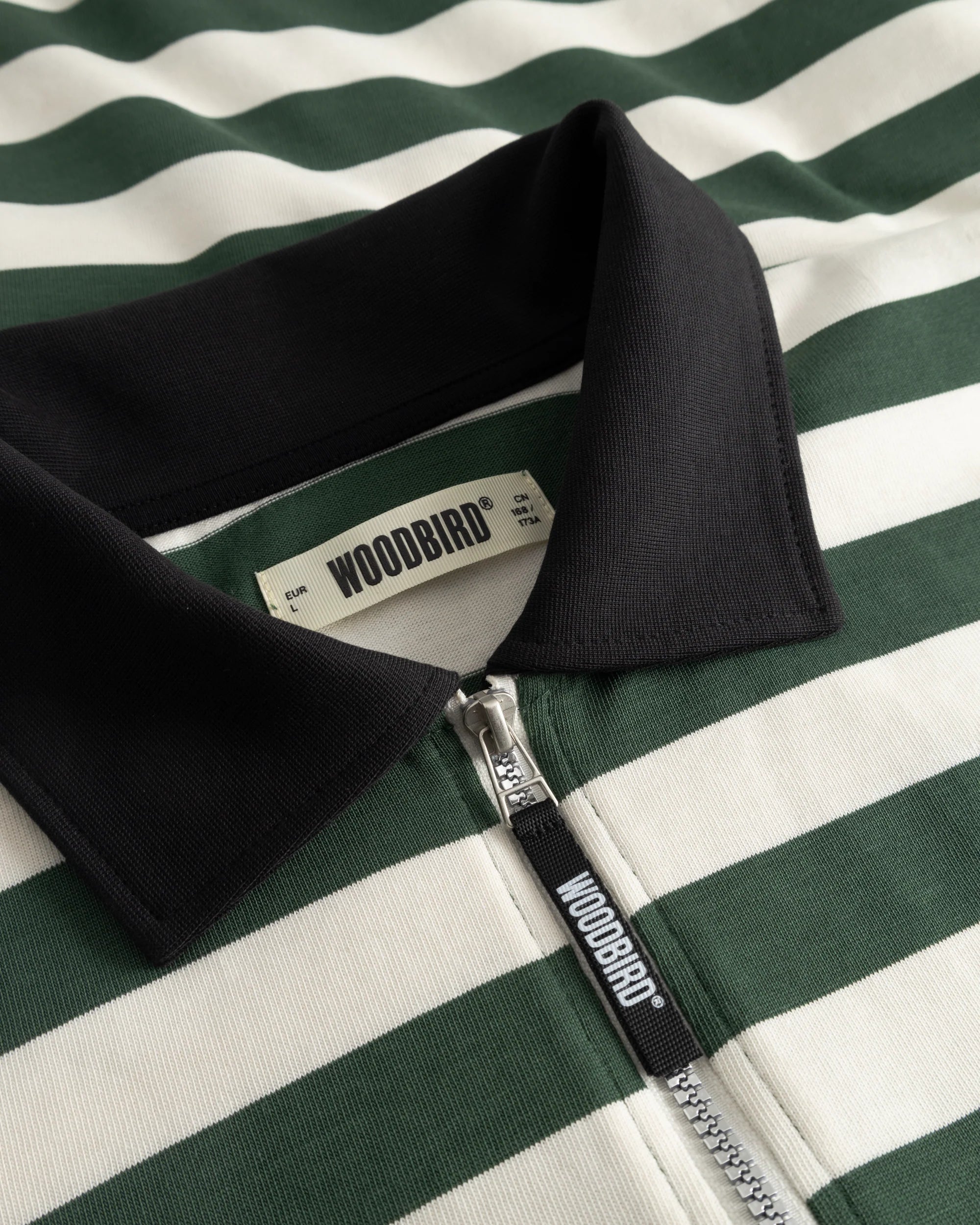 WOODBIRD - WBHIRO L/S STRIPE ZIP POLO