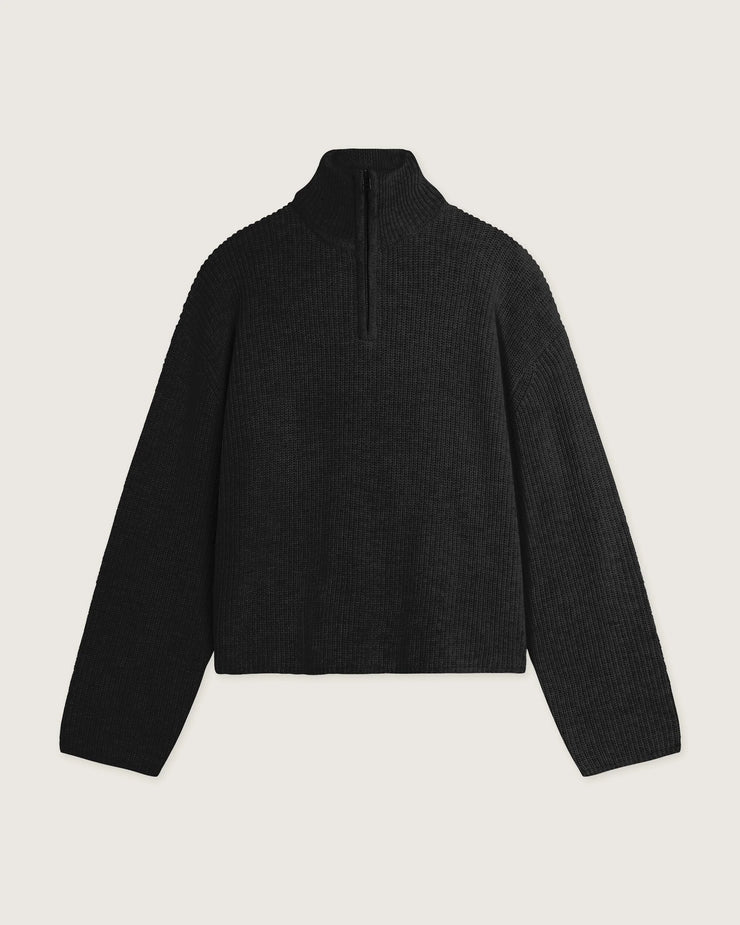 WOODBIRD - fang half zip knit