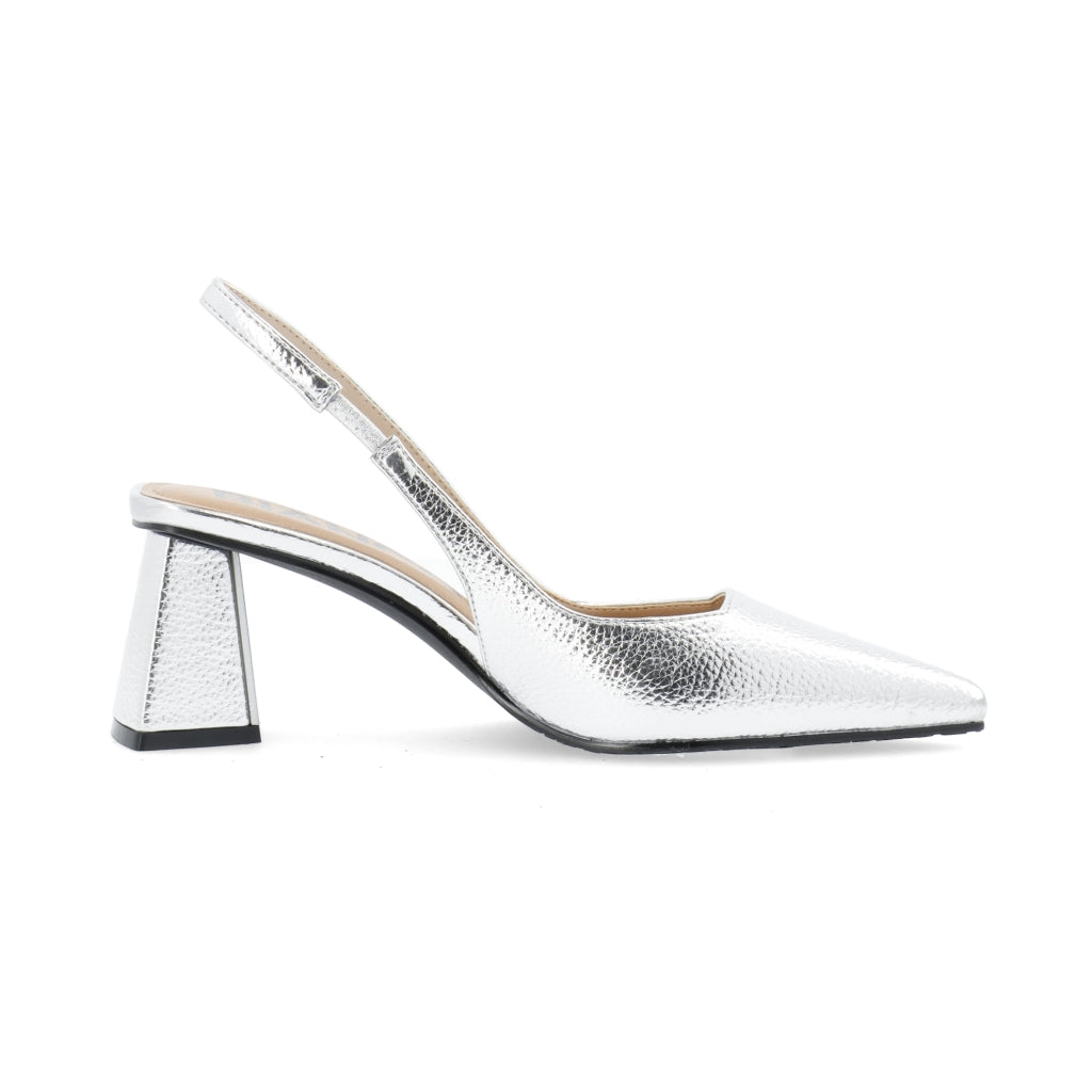 WHITE - BIAMARALYN Slingback Metallic