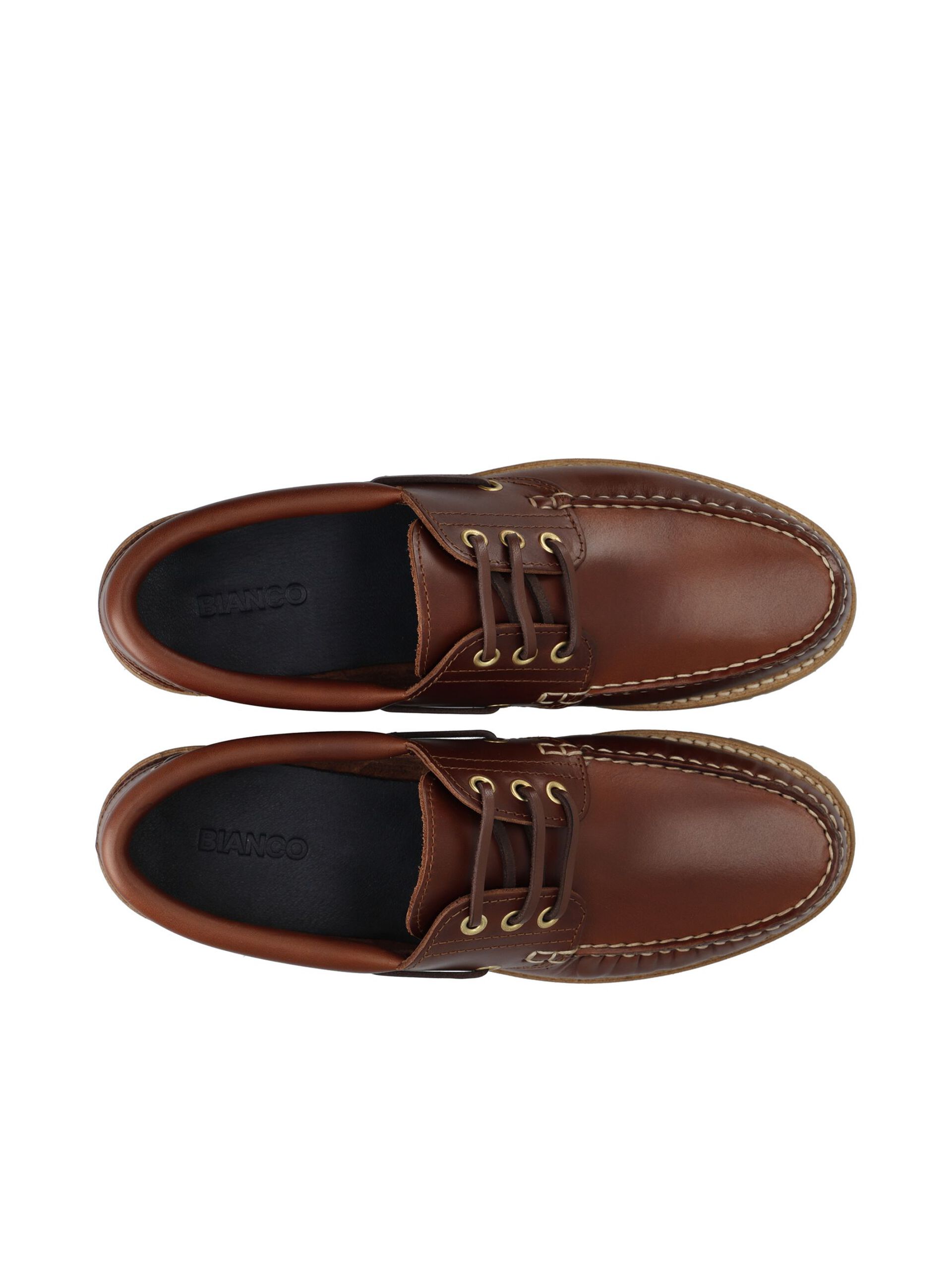 WHITE - BIAGREG Boat Shoe Pull Up Leather 2.0