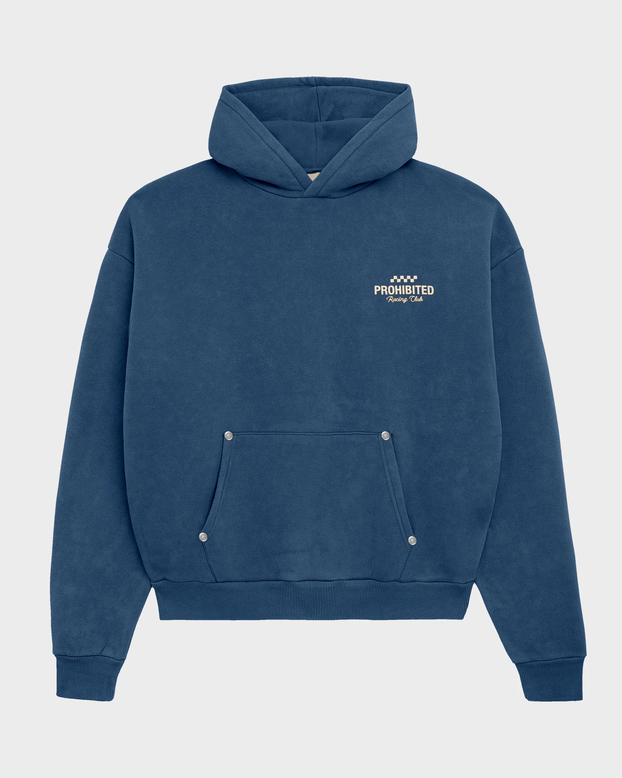PROHIBITED - Racing Club Hoodie Black (Stone Washed)