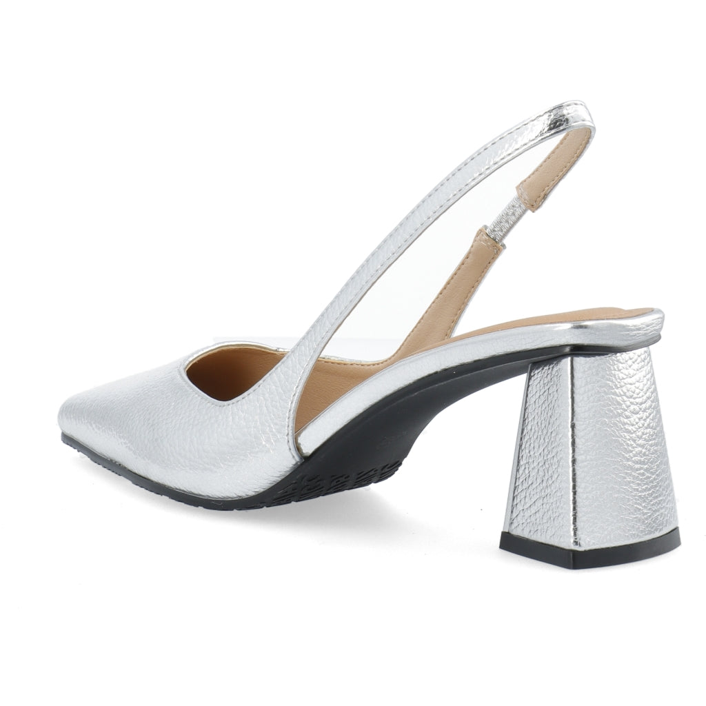 WHITE - BIAMARALYN Slingback Metallic