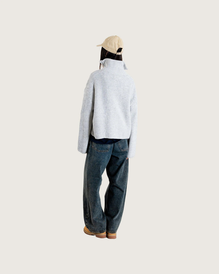 WOODBIRD - fang half zip knit